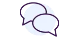 Icon of two chat bubbles overlapping