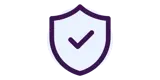 Icon of shield with checkmark in it