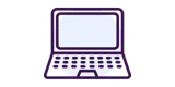 Icon of an open laptop