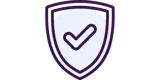 Icon of a shield with a checkmark in it