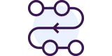 Icon of curvy line with dots in it