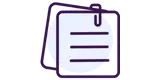 Icon of two papers paperclipped together