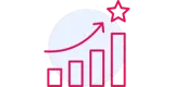 Icon of a gradually increasing bar chart